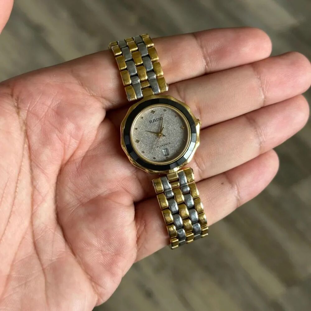 Vintage Rado Florence 152.3687.2 Ceramic Bezel 33mm Goldplated Wrist Watch